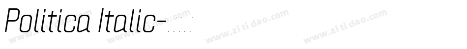 Politica Italic字体转换
